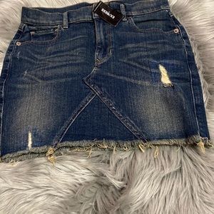 Dark wash jean skirt